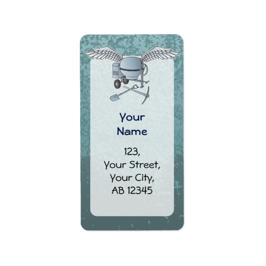 コンクリートミキサーブルーグレー ラベル (正面)