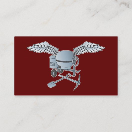 コンクリートミキサーブルーグレー 名刺 (裏面)