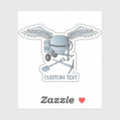 コンクリートミキサーブルー – グレー シール (シート)