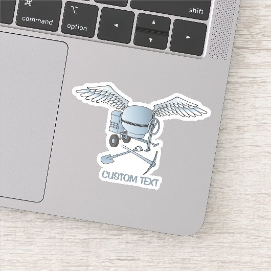 コンクリートミキサーブルー – グレー シール (詳細)