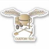 コンクリートミキサーベージュ シール (正面)