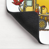 コンクリートミキサー車の前部排出のトラックの建築Mo マウスパッド (コーナー)