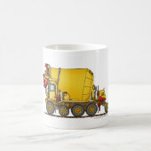 コンクリートミキサー車の前部排出のトラックの建築Mu コーヒーマグカップ (中央)