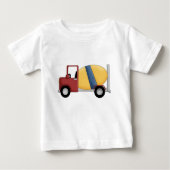 コンクリートミキサー車のTシャツおよびギフト ベビーTシャツ (正面)