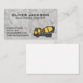 コンクリートミキサー | コンクリートテクスチャの背景 名刺 (正面/裏面)