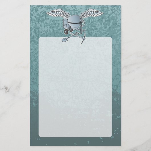 コンクリートミキサー 青灰色 チラシ (正面)