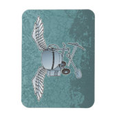 コンクリートミキサー 青灰色 マグネット (縦)