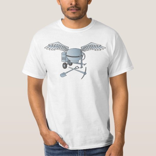 コンクリートミキサー 青灰色 Tシャツ (正面)