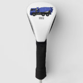 コンクリートミキシング輸送トラックの漫画 ゴルフヘッドカバー (正面)