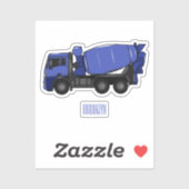 コンクリートミキシング輸送トラックの漫画 シール (シート)