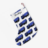 コンクリートミキシング輸送トラックの漫画 スモールクリスマスストッキング (裏面 (吊り時))
