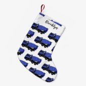 コンクリートミキシング輸送トラックの漫画 スモールクリスマスストッキング (正面 (吊り時))