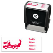 コンクリートミキシング輸送トラックの漫画 セルフインキングスタンプ (インサイチュ)