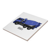 コンクリートミキシング輸送トラックの漫画 タイル (側面)