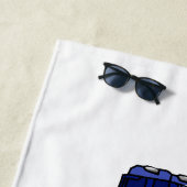 コンクリートミキシング輸送トラックの漫画 ビーチタオル (インサイチュ)