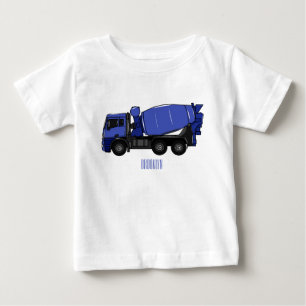 コンクリートミキシング輸送トラックの漫画 ベビーTシャツ