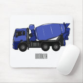 コンクリートミキシング輸送トラックの漫画 マウスパッド (マウス)