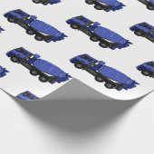 コンクリートミキシング輸送トラックの漫画 ラッピングペーパー (角)