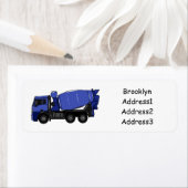 コンクリートミキシング輸送トラックの漫画 ラベル (インサイチュ)