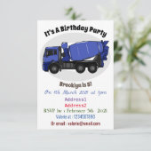 コンクリートミキシング輸送トラックの漫画 招待状 (スタンド正面)