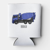 コンクリートミキシング輸送トラックの漫画 缶クーラー (正面)