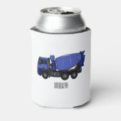コンクリートミキシング輸送トラックの漫画 缶クーラー (缶裏面)