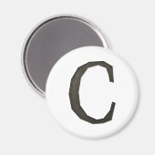 コンクリートモノグラム文字C マグネット (正面/裏面)