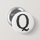 コンクリートモノグラム文字Q 缶バッジ (正面&裏面)