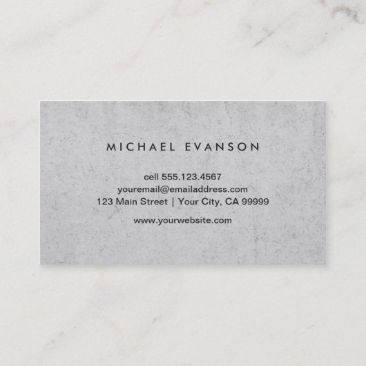 コンクリートルックシンプル建築プロフェッショナル 名刺 (裏面)