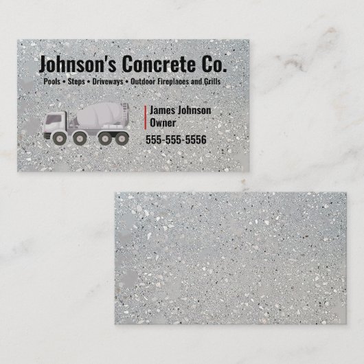 コンクリート会社の名刺 名刺 (正面/裏面)