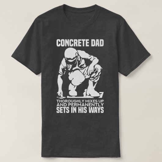 コンクリート作業者コンクリートパパ Tシャツ (デザイン正面)