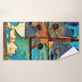 コンクリート壁(抽象芸術絵画付き) バスタオル (バスタオル)
