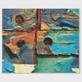 コンクリート壁(抽象芸術絵画付き) ラッピングペーパー (フラット)