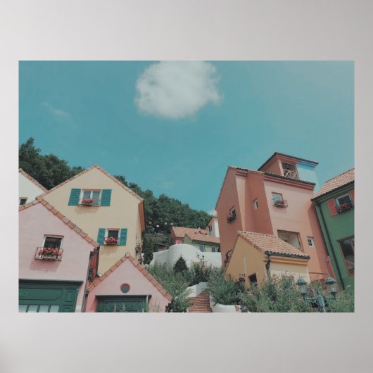 コンクリート家屋の写真撮影 ポスター (正面)