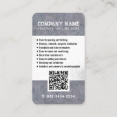 コンクリート敷設、建築、コンクリート事業C 名刺 (裏面)