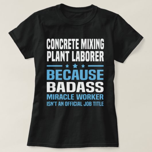 コンクリート混合植物労働者 Tシャツ (デザイン正面)