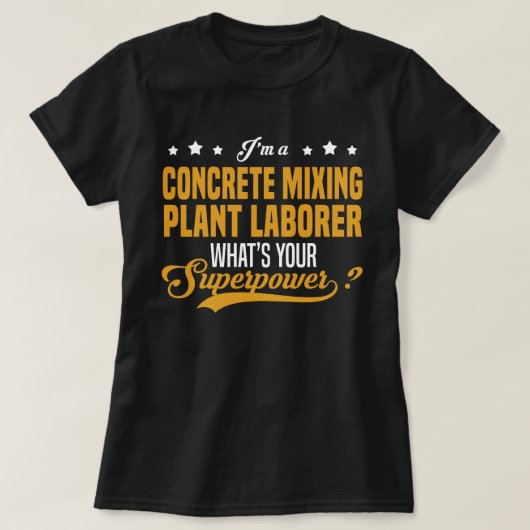コンクリート混合植物労働者 Tシャツ (デザイン正面)