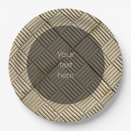 コンクリート瓦地中海の模様カスタム文字 ペーパープレート