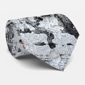 コンクリート絵を描の黒い点滴 ネクタイ (ロール)