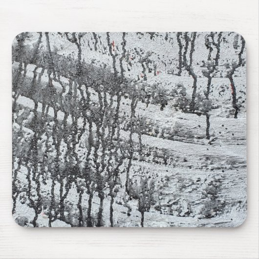 コンクリート絵を描の黒い点滴 マウスパッド (正面)