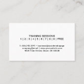 コンクリート背景のダンベル 名刺 (裏面)