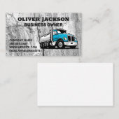 コンクリート背景 |ブルー建築ワークトラック 名刺 (正面/裏面)