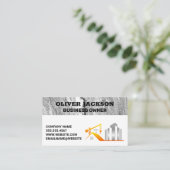 コンクリート背景 | 建築サイト 名刺 (スタンド正面)