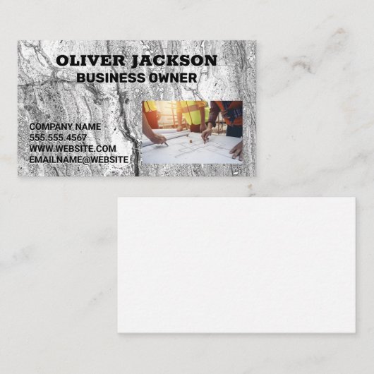 コンクリート背景 | 建築計画 名刺 (正面/裏面)