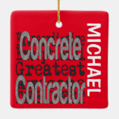 コンクリート請負業者の超並外カスタム セラミックオーナメント (裏面)