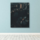 コンクリート高層建物 キャンバスプリント (インサイチュ (ウッドフロア))