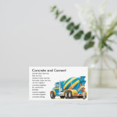 コンクリート/コンクリートミキサー車の建設業カード 名刺 (スタンド正面)