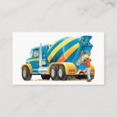 コンクリート/コンクリートミキサー車の建設業カード 名刺 (裏面)