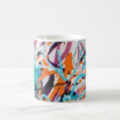 コンクリート、風化、壁擦り切れたが損傷し絵を描た。グルン コーヒーマグカップ (中央)