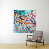 コンクリート、風化、壁擦り切れたが損傷し絵を描た。グルン タペストリー (インサイチュ(横))